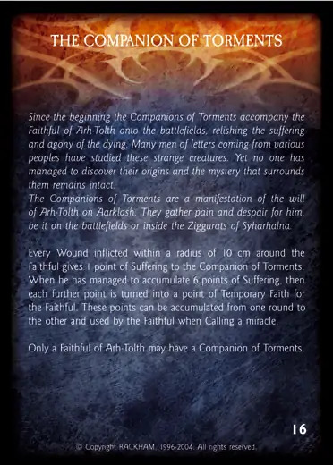 The Companion of Torments Confrontation artefact card