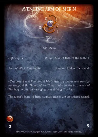 Confrontation miracle card of avenging-arm-of-merin.md