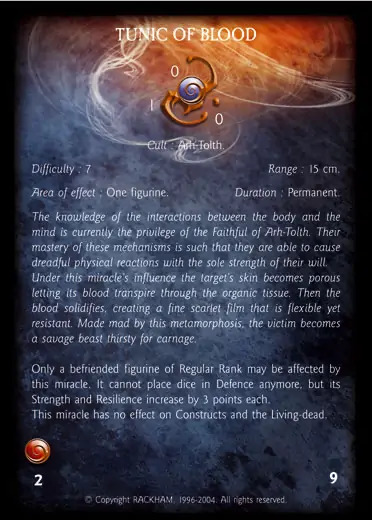 Confrontation miracle card of tunic-of-blood.md