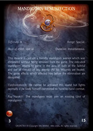 Confrontation miracle card of mandigorn-resurrection.md