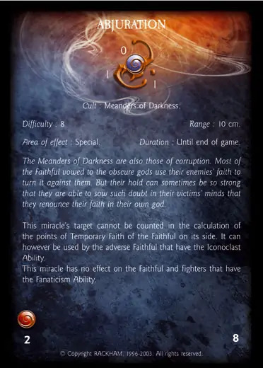 Confrontation miracle card of abjuration.md