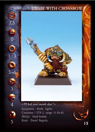 Dwarf with Crossbow' - 1/1 profile card