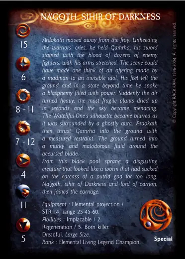 Na'Goth, Sihir of darkness' - 1/1 profile card