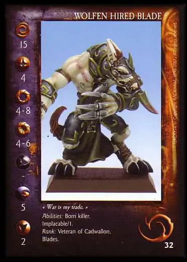 Wolfen Hired Blade' - 1/1 profile card