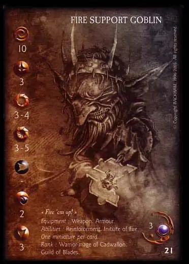 Fire Support Goblin' - 1/2 profile card