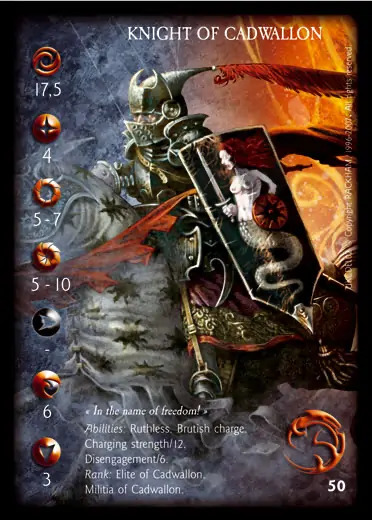 Knight of Cadwallon' - 1/1 profile card
