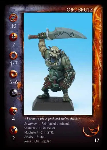 Orc Brute/Scimitar' - 1/1 profile card