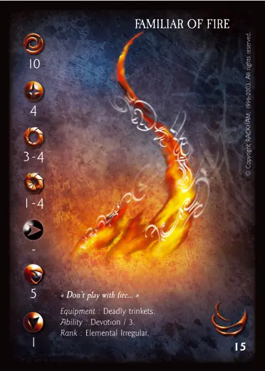 Familiar of Fire' - 1/3 profile card