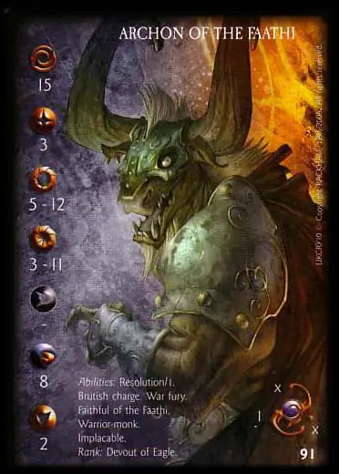 Archon of the Faathi (Destruction)' - 1/2 profile card