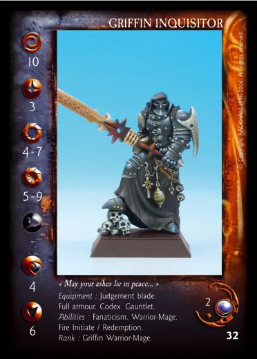 Griffin Inquisitor' - 1/2 profile card