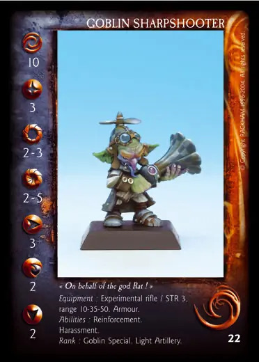 Goblin Sharpshooter' - 1/2 profile card