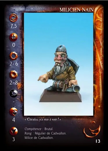 Dwarf Militian' - 1/1 profile card