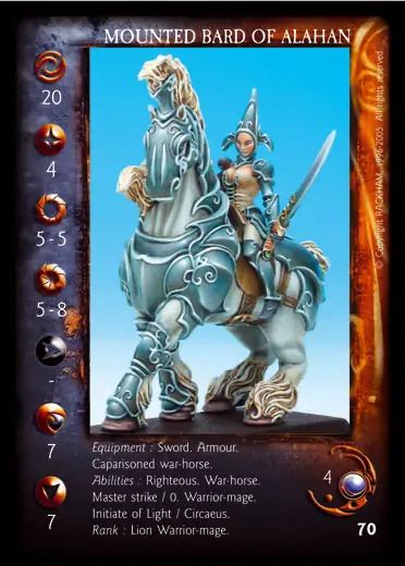 Mounted Bard of Alahan' - 1/2 profile card