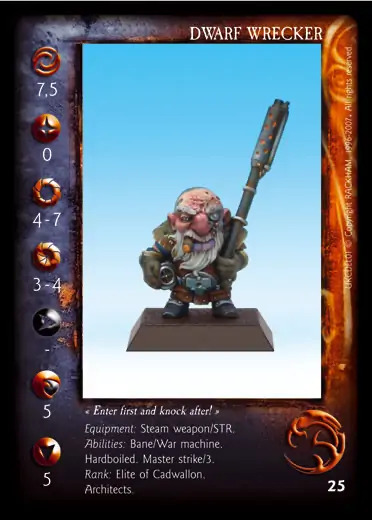 Dwarf Wrecker' - 1/1 profile card