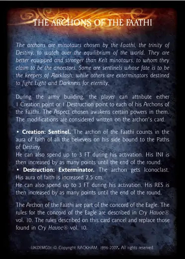 Archon of the Faathi (Creation)' - 2/2 profile card