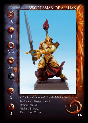 Swordsman of Alahan' - 1/1 profile card
