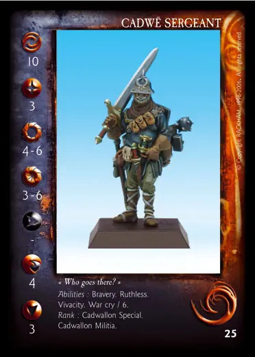 Cadwë Sergeant (2)' - 1/2 profile card