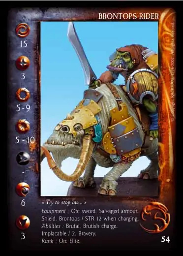 Brontops Rider with Sword' - 1/1 profile card
