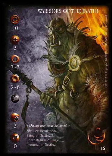 Warrior of the Faathi' - 1/1 profile card
