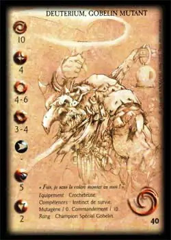 Deuterium, goblin mutant' - 1/1 profile card