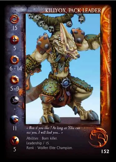 Killyox pack leader' - 1/1 profile card