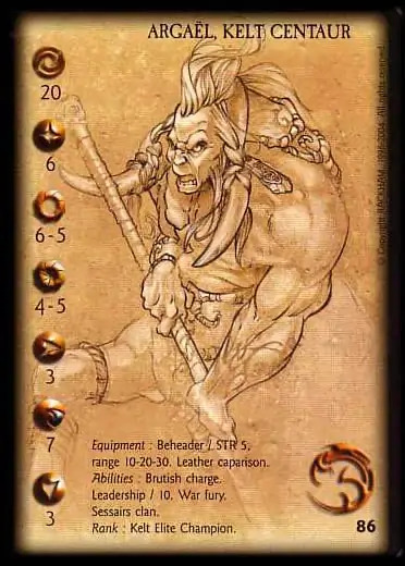 Argael, Kelt centaur' - 1/1 profile card