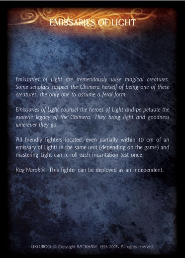 Emissary of Light' - 2/2 profile card