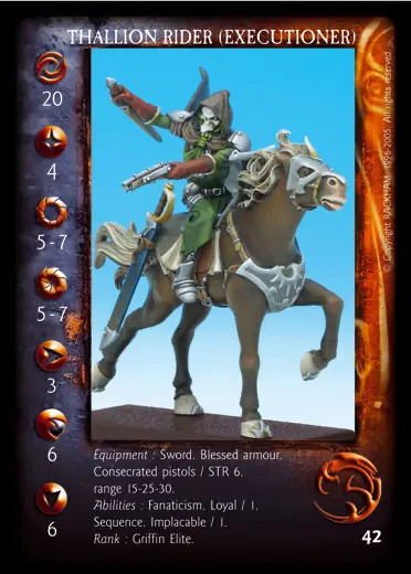 Thallion Rider (Executioner)' - 1/1 profile card
