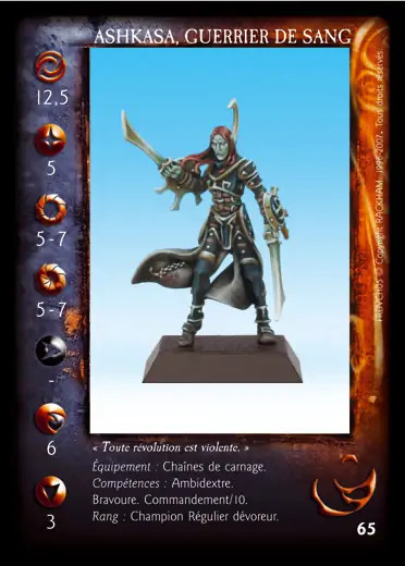 Ashkasa, warrior of blood' - 1/1 profile card