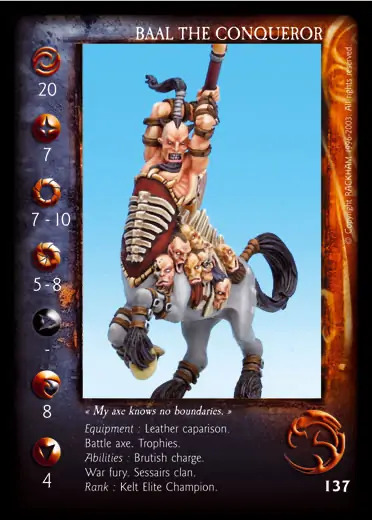 Baal the conquerer' - 1/1 profile card
