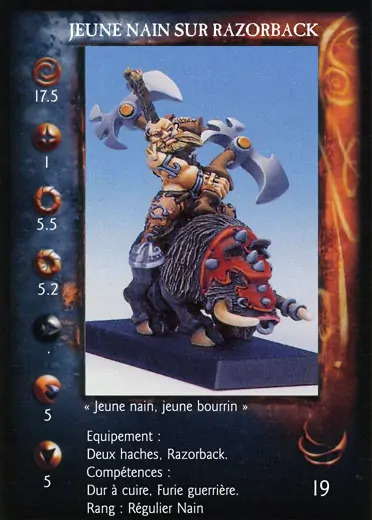 Young Dwarf on Razorback' - 1/1 profile card