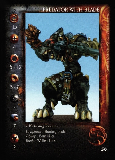 Wolfen Predator with Sword' - 1/1 profile card