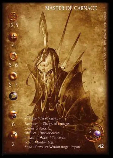 Master of Carnage' - 1/2 profile card