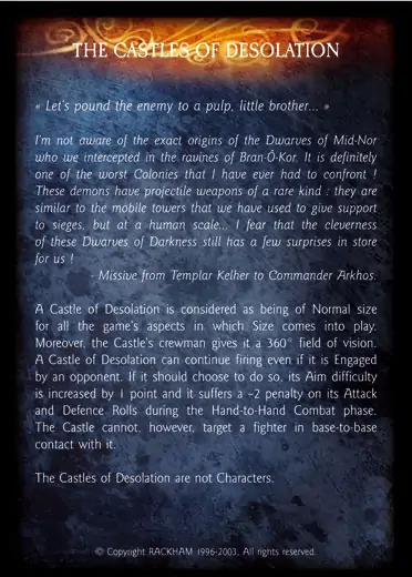 Castle of Desolation' - 2/2 profile card