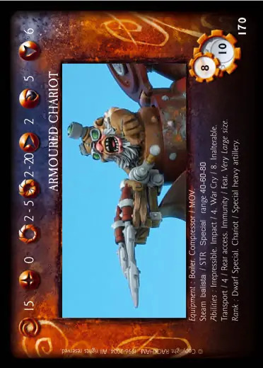 Armoured Chariot' - 1/1 profile card