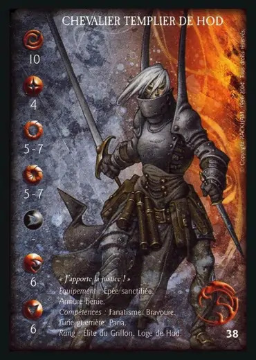 Knight Templar of Hod' - 1/2 profile card