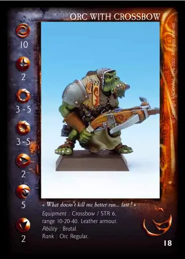 Orc with Crossbow' - 1/1 profile card