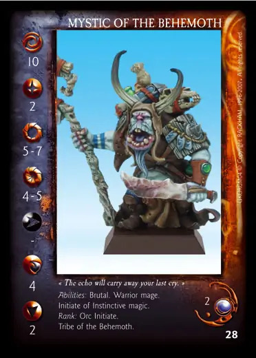 Mystic of Behemoth' - 1/2 profile card