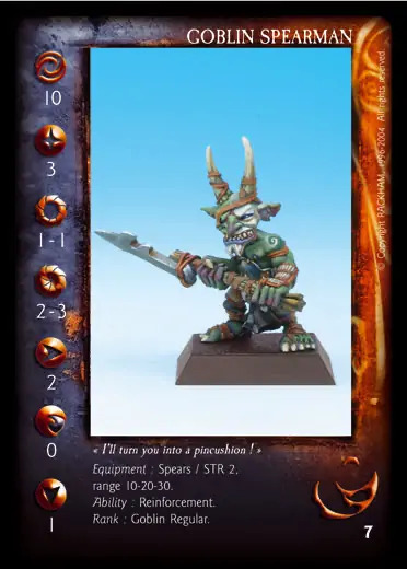 Goblin Spearman' - 1/1 profile card