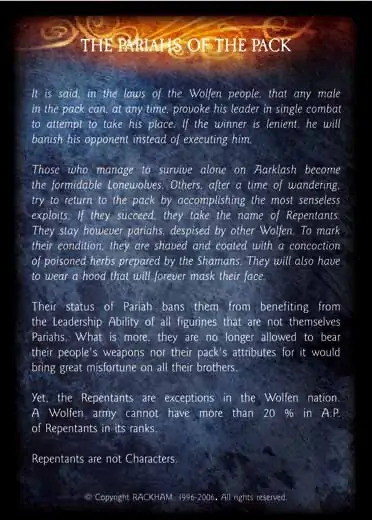Wolfen Repentant (devo)' - 2/2 profile card