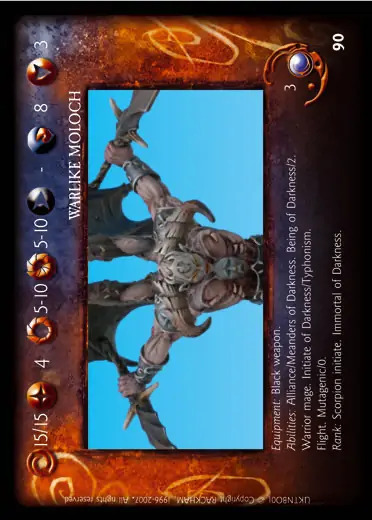 Warlike Moloch' - 1/2 profile card