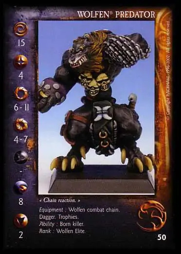 Wolfen Predator with Chain' - 1/1 profile card