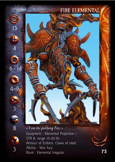 Fire Elemental' - 1/4 profile card