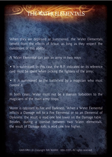 Water Elemental' - 2/2 profile card