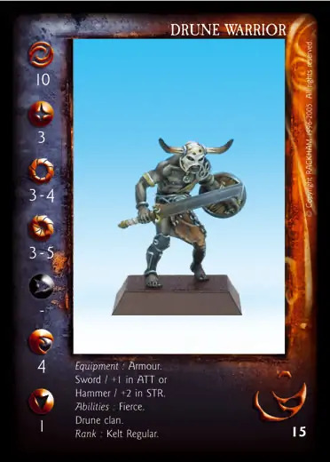 Drune Warrior / Mace' - 1/1 profile card