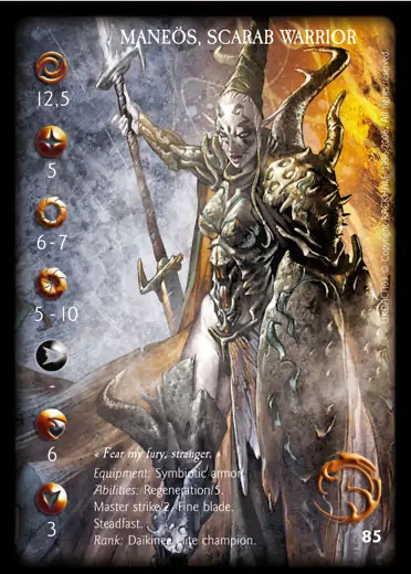 Maneös, scarab warrior' - 1/1 profile card