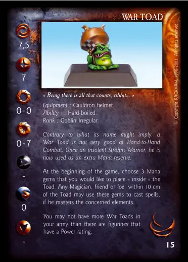 War Toad' - 1/1 profile card