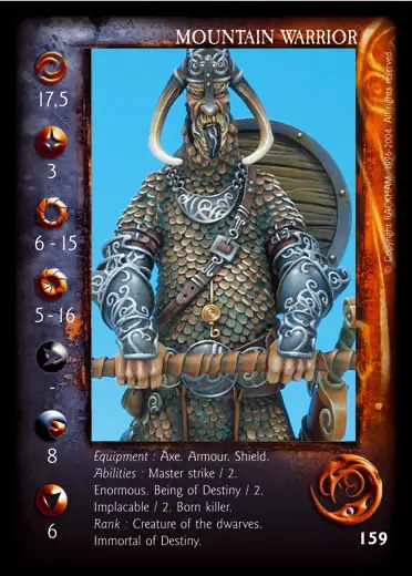 Mountain Warrior' - 1/4 profile card
