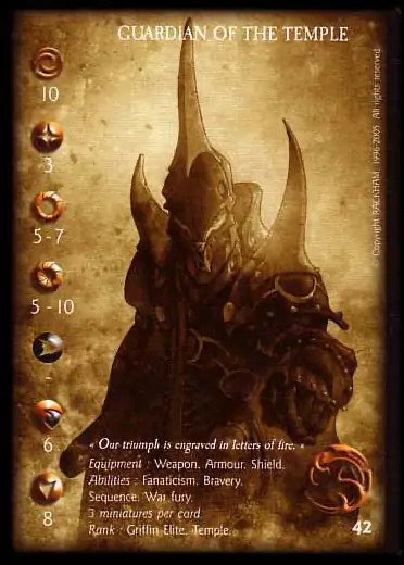 Guardian of the Temple' - 1/1 profile card