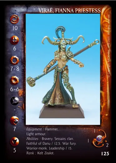 Viraë, Fianna priestess' - 1/4 profile card